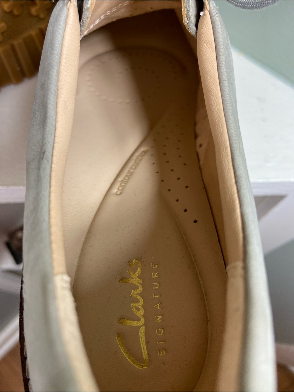 Clarks Orianna Move Wedge Gray Derby Platform Oxford Leather Women’s 9.5 [JO] - Picture 10 of 11